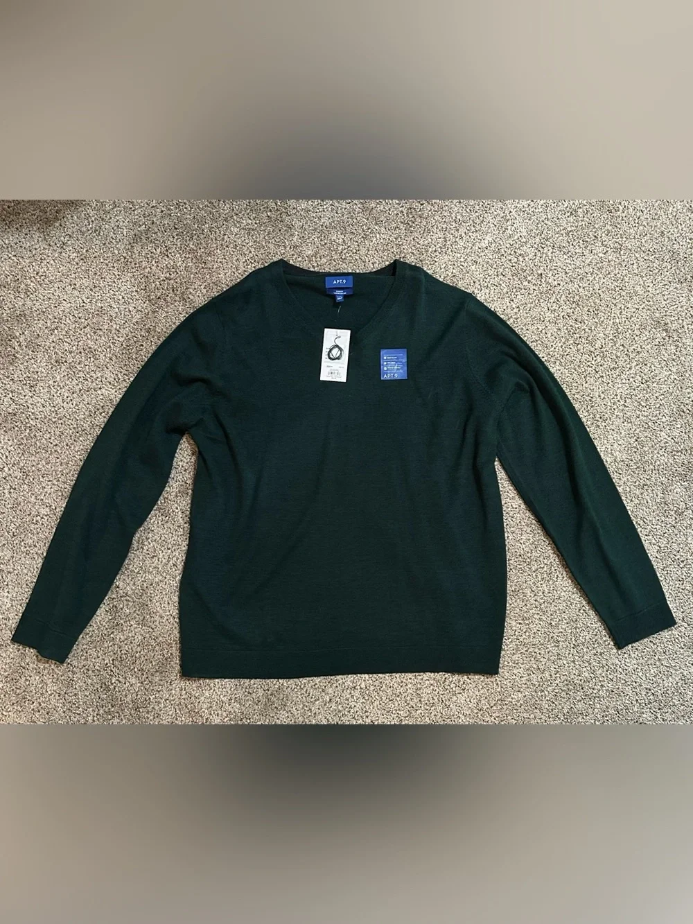 Men’s Apt. 9 Forest Green V-Neck Sweater